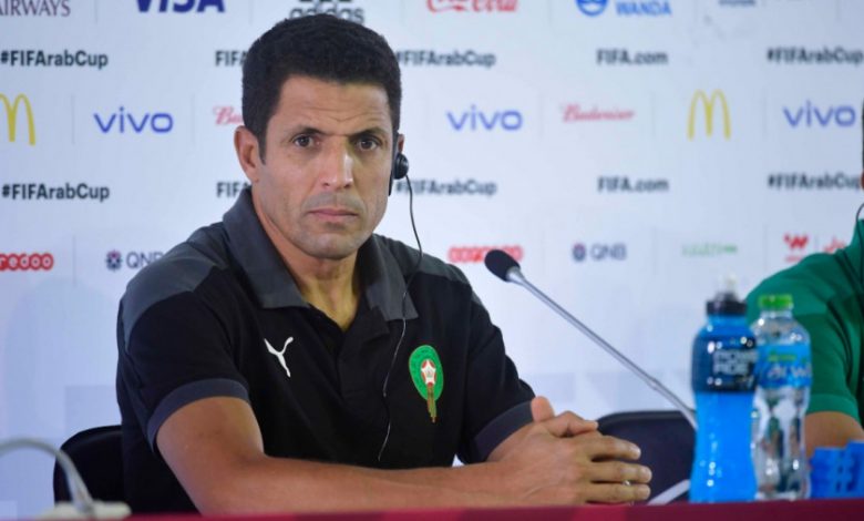 تشكيلة الحسين عموتة في مباراة المغرب والسعودية في كأس العرب